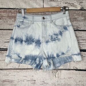 American Eagle Highest Rise Mom Short Size 4 Comfort Stretch Waistband Tie Dye
